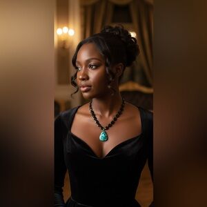 20-1/2 inch Black Onyx Gemstone bead necklace NWOT